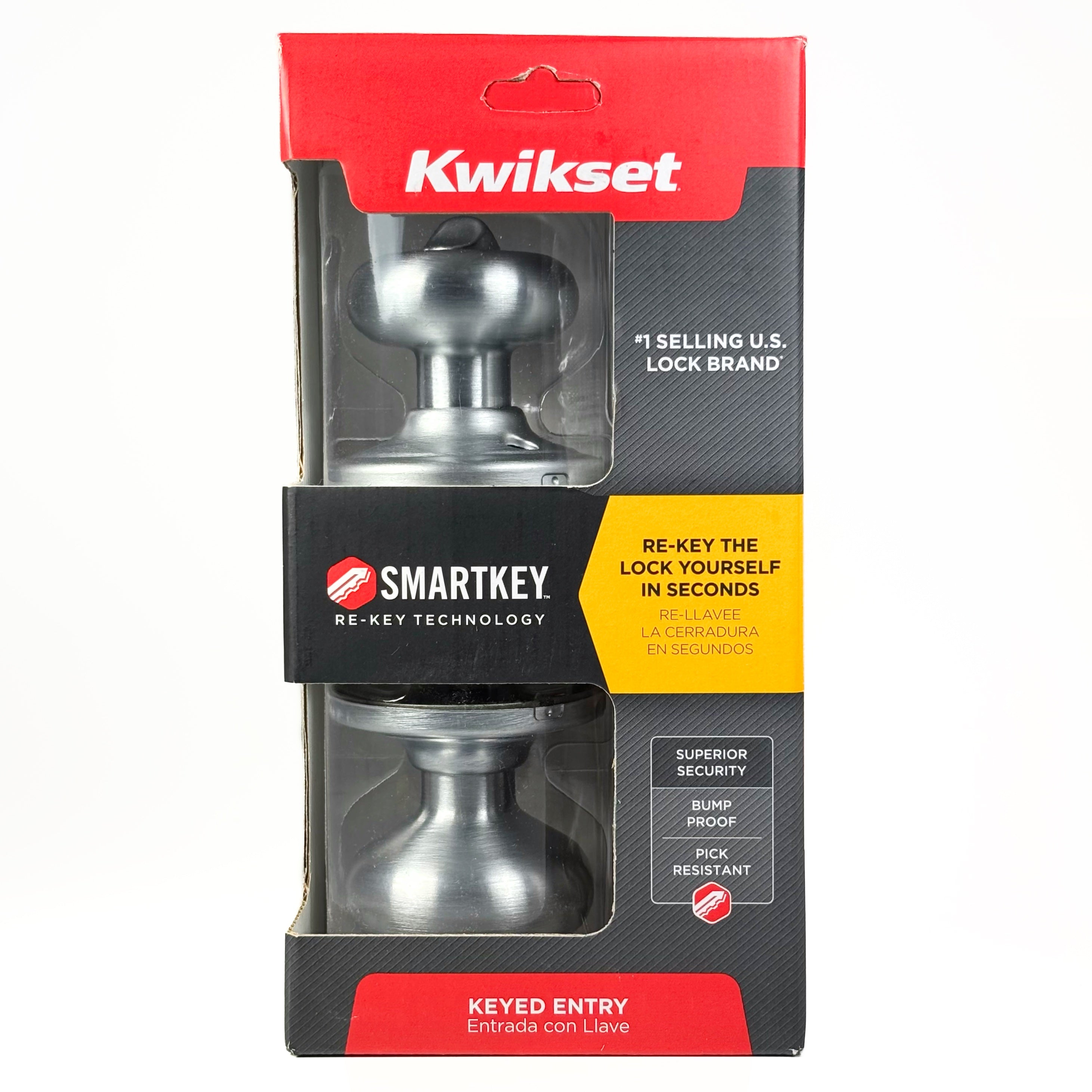 Keyed Entry Lockset Smartkey Satin Chrome