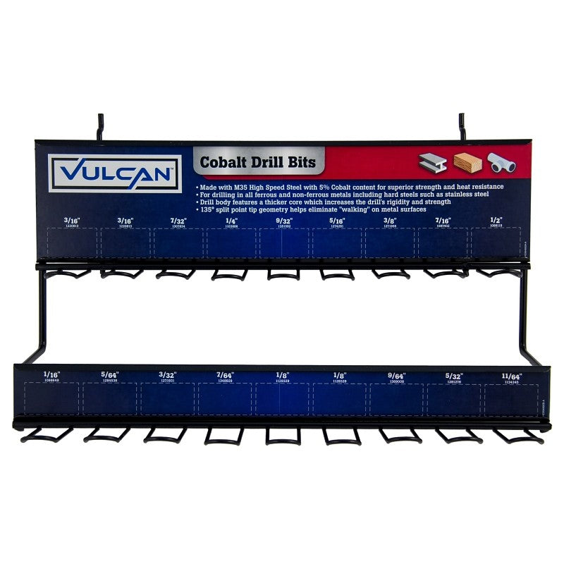 Vulcan 994890 Drill Bit Rack, Cobalt