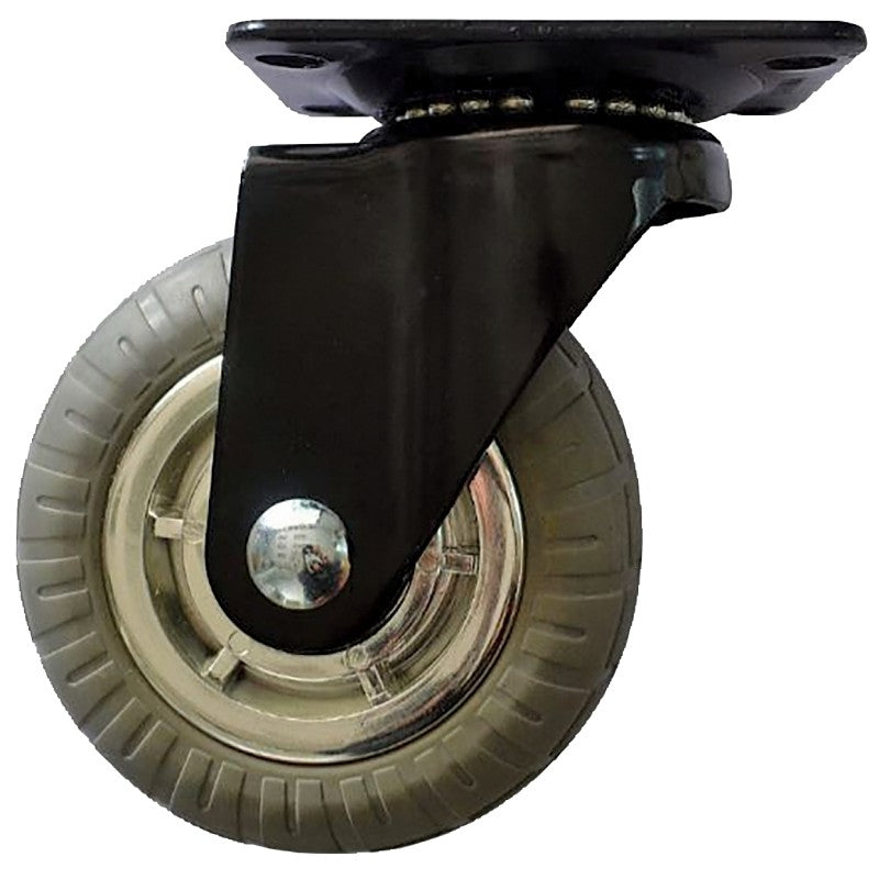 Shepherd Hardware 6270 Swivel Caster, 5 in Dia Wheel, Rubber Wheel, Chrome, 264 lb
