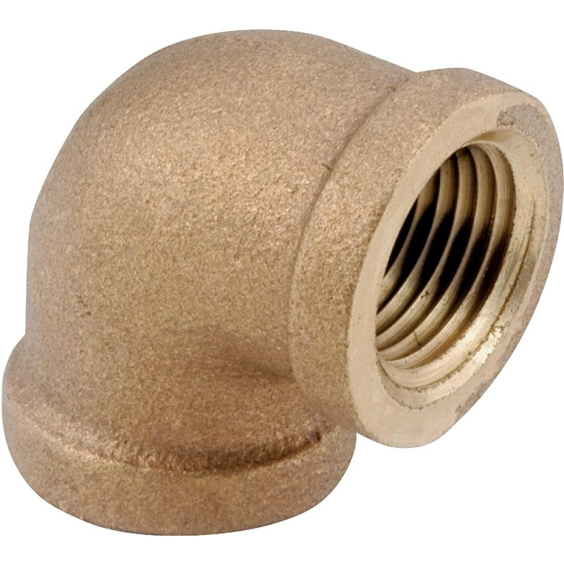 Anderson Metals 738100-16 Pipe Elbow, 1 in, FIP, 90 deg Angle, Brass, Rough, 200 psi Pressure