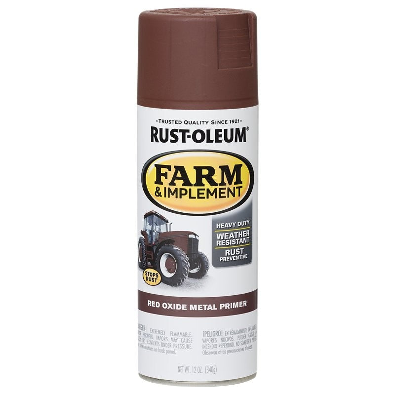Rust-Oleum 280137 Farm Equipment Spray , Gloss, Red Oxide Metal Primer, 12 oz, Can