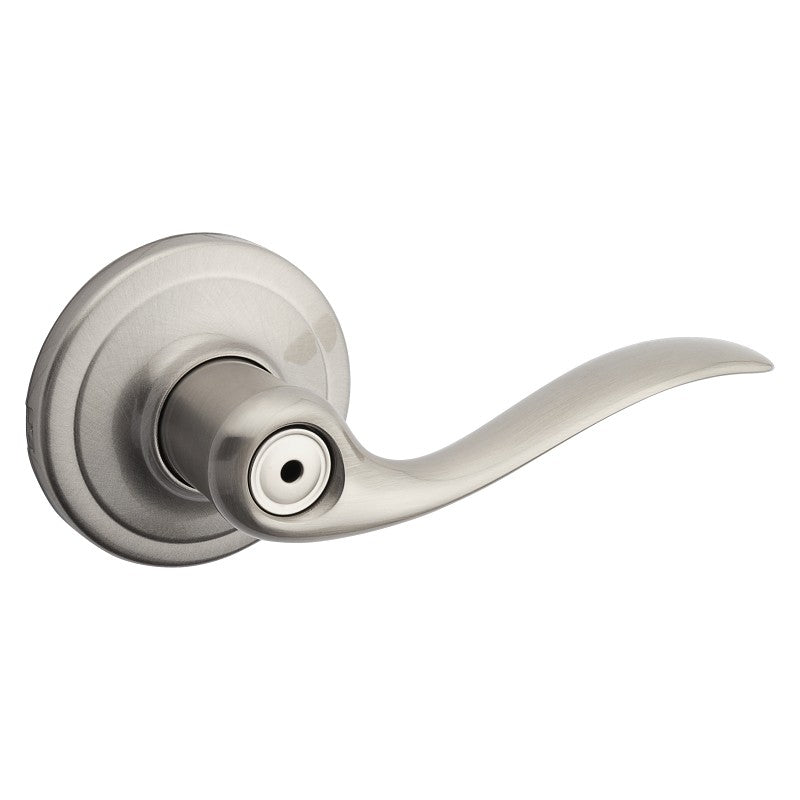 Kwikset Signature Series 730TNL 15 CP Privacy Lever, Thumbturn Lock, Satin Nickel, Reversible Hand, Round Corner