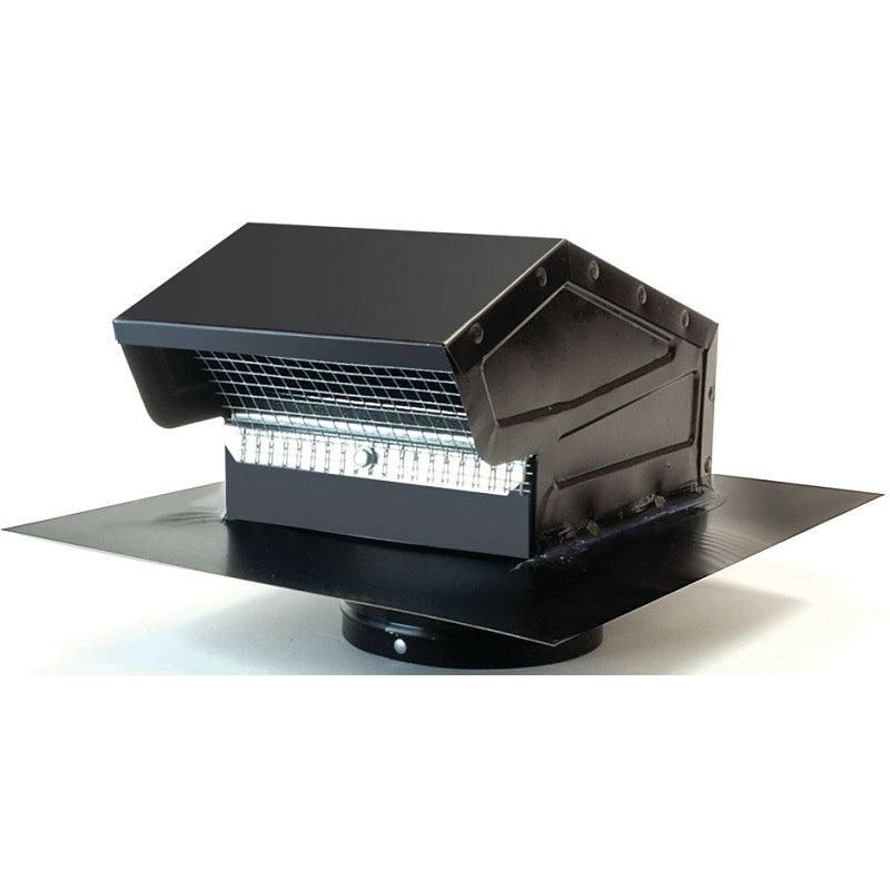 Master Flow GNV4BL Goose Neck Ventilator, Black, Galvanized