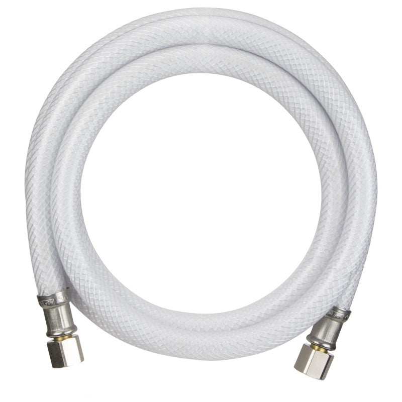 Plumb Pak PP25565 Ice Maker Supply Line, 60 in L, 1/4 in Inlet, Compression Inlet, 1/4 in Outlet, Compression Outlet