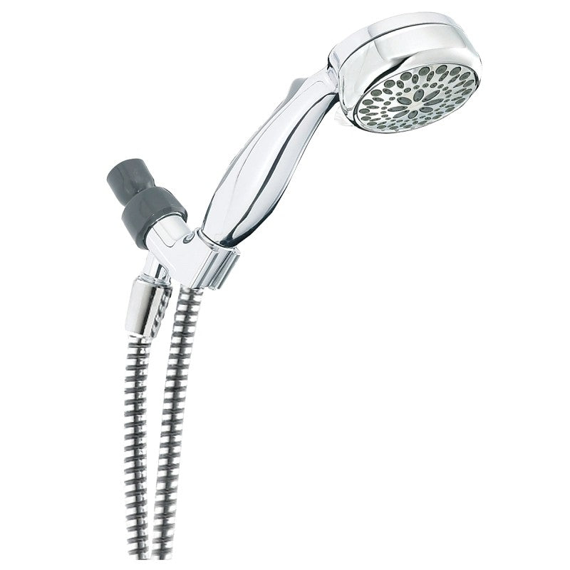 Delta 75701C Hand Shower, 1/2 in Connection, 1.75 gpm, 7-Spray Function, Chrome, 60 in L Hose
