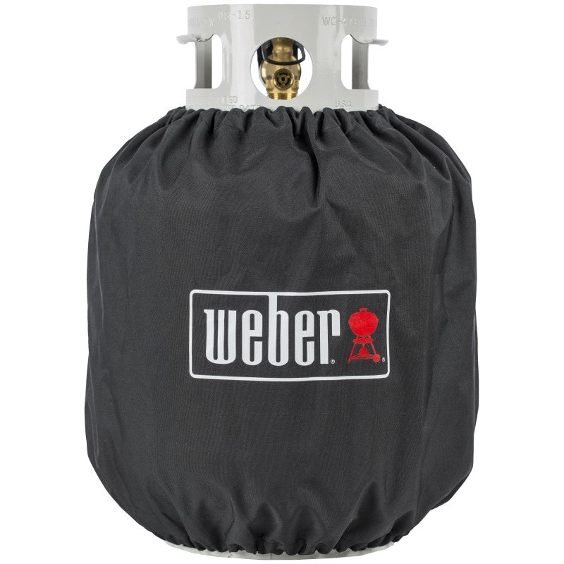 Weber 7137 Tank Cover, 13.9 in L, 13.9 in W, 16-1/2 in H, Polyester, Black