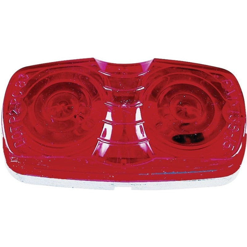 PM V138R Marker Light, Rectangular, 4 in W, 2 in H, 12 V, Incandescent Lamp, Red Lens, Surface