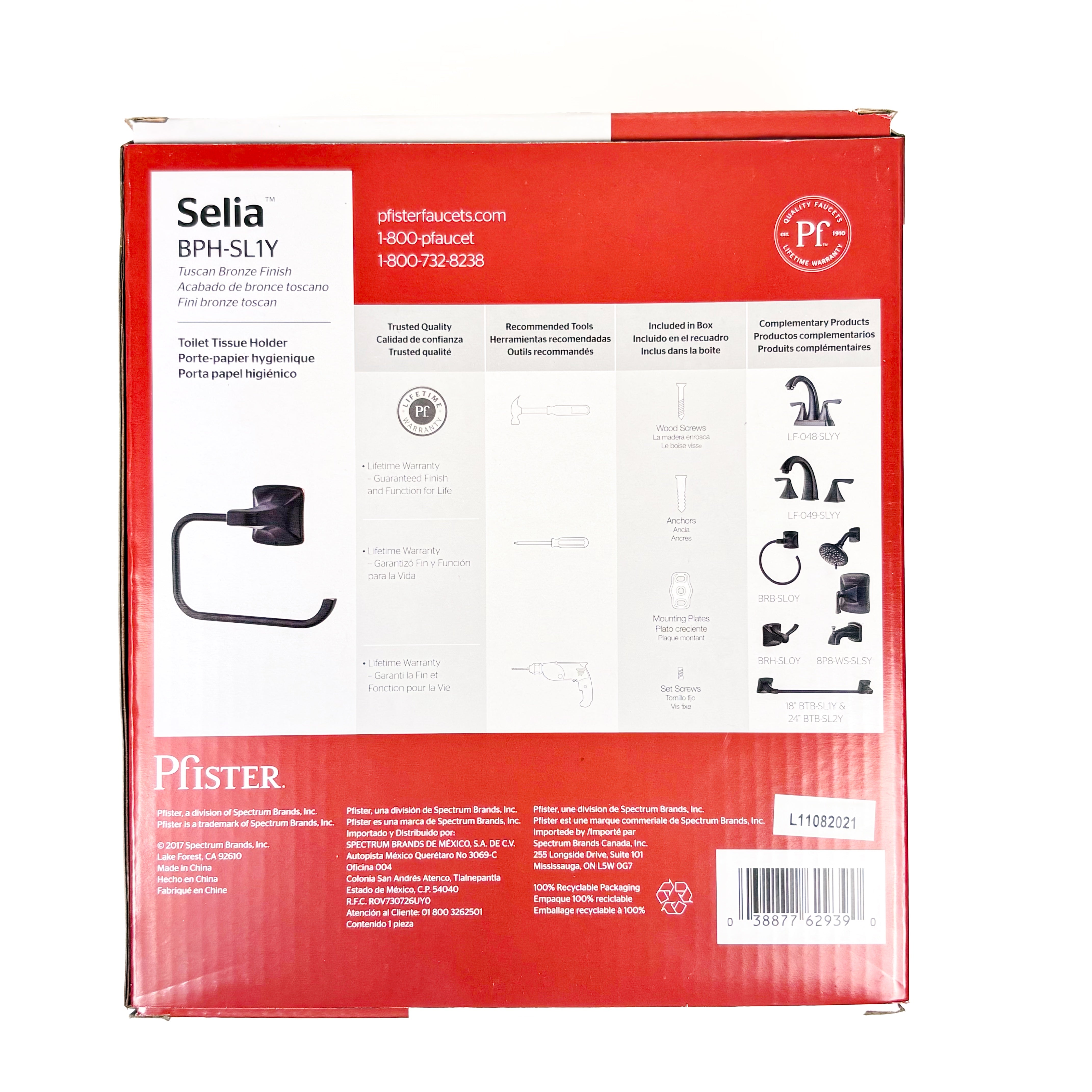 Selia Toilet Tissue Roll Holder Tuscan Bronze