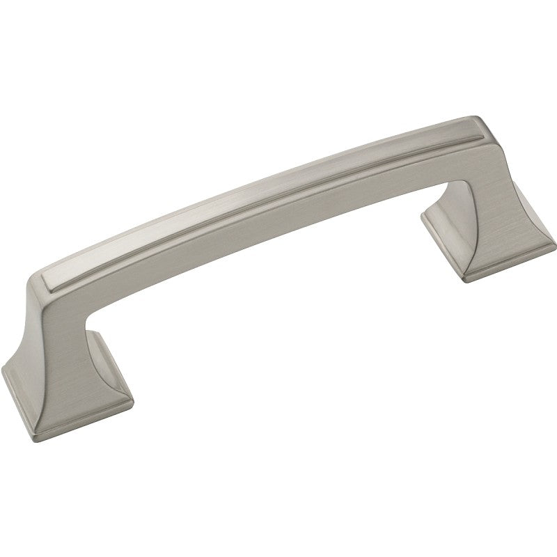 Amerock BP53030G10 Cabinet Pull, 3-3/4 in L Handle, 1-1/8 in H Handle, 1-1/16 in Projection, Zinc, Satin Nickel