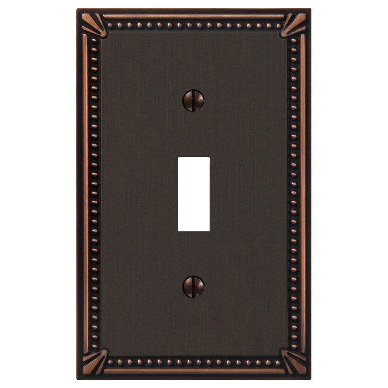 AmerTac 74TDB Switch Wallplate, 1 -Gang, Metal, Aged Bronze (Pack of 4)