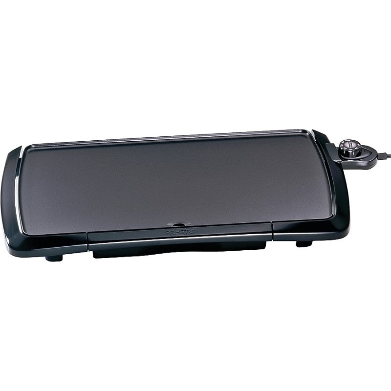 Presto 07030 Electric Griddle, 10-1/2 in W Cooking Surface, 20 in D Cooking Surface, 1500 W, Automatic Control, Black