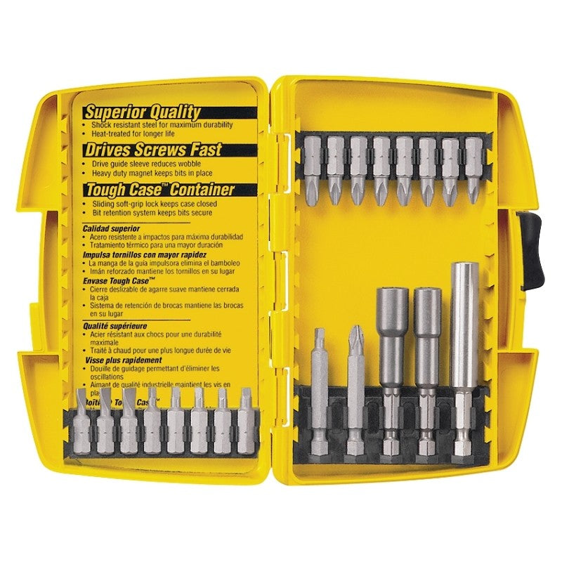 DEWALT DW2161 Screwdriver Bit Set, Steel, Includes: 2 in Magnetic Bit Tip Holder Bit