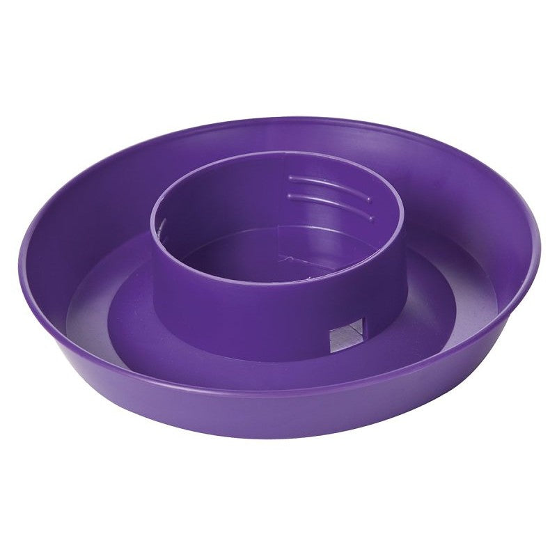 Little Giant 742PURPLE Screw-On Base, 6 in Dia, 1-1/2 in H, 1 qt Capacity, Plastic, Purple