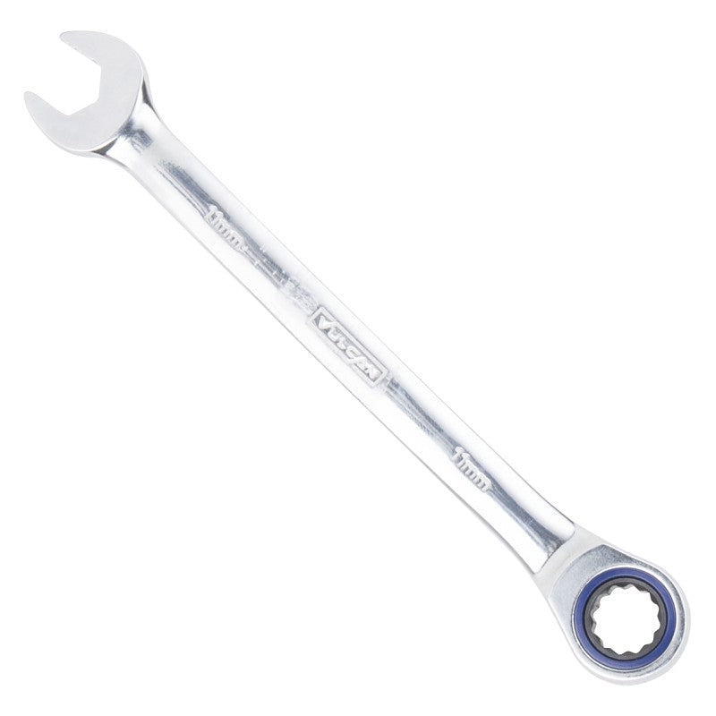 Vulcan PG11MM Combination Wrench, Metric, 11 mm Head, Chrome Vanadium Steel, Polished Mirror