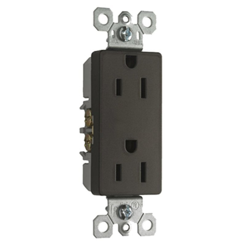 Legrand radiant 885TRDBCC12 Tamper-Resistant Receptacle, 15 A, 125 V, Side Wiring, NEMA 5-15R, NEMA: 5-15R