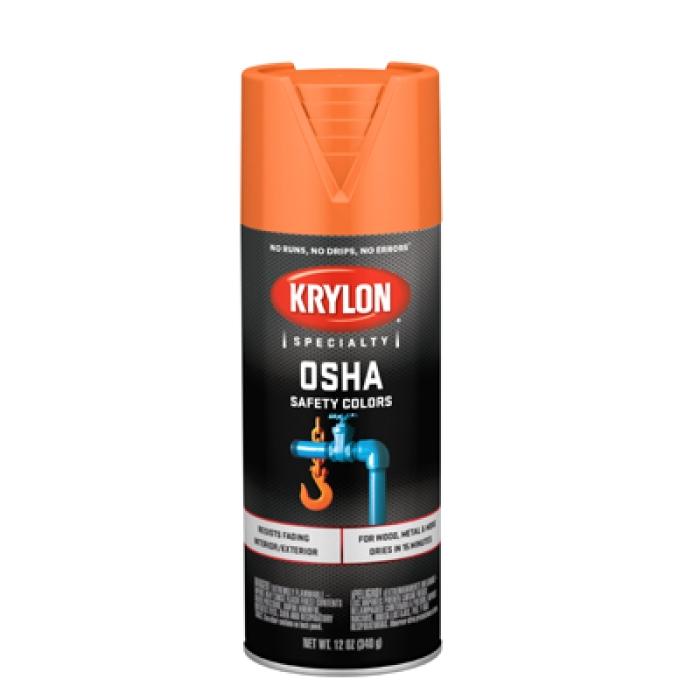 Krylon K02410777 Safety Spray Paint, Gloss, OSHA Safety Orange, 12 oz, Can