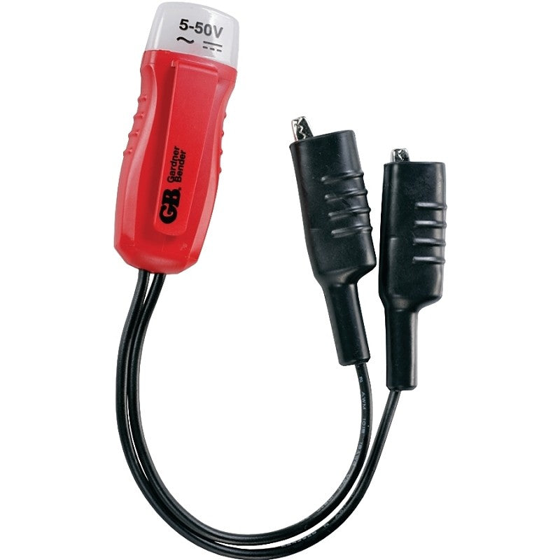 Gardner Bender GET-3202 Twin Probe Circuit Tester, 5 to 50 V, Functions: Voltage, Red