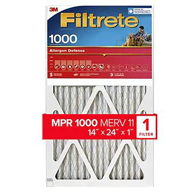 Filtrete 9823-4 Air Filter, 24 in L, 14 in W, 11 MERV, 1000 MPR, Polypropylene Frame (Pack of 4)