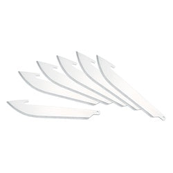 Outdoor Edge Razorsafe Series RR-6 Drop-Point Replacement Blade, 3-1/2 in L, Stainless Steel (Pack of 12)