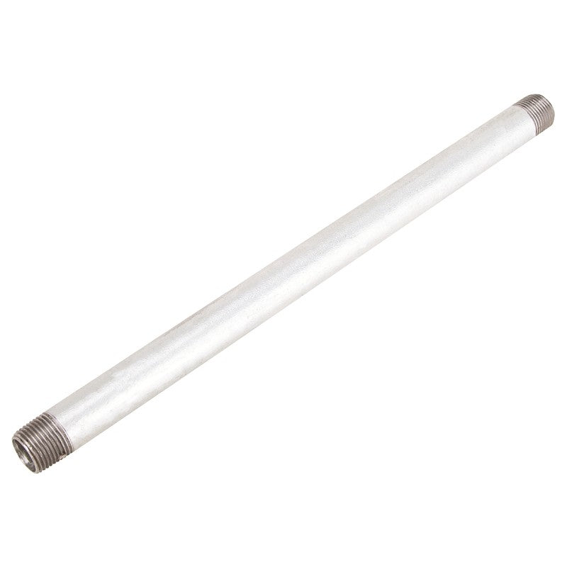 ProSource 3/8X11G Pipe Nipple, 3/8 in, Threaded, Steel, 11 in L