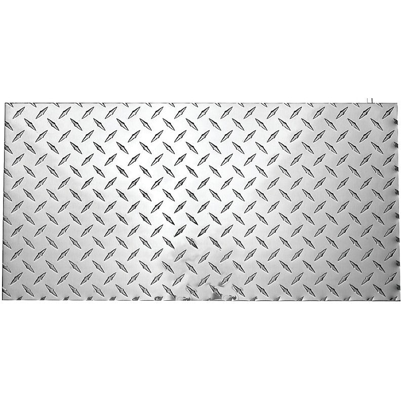 National Hardware 4221BC Series N316-364 Tread Plate, 12 in W, 24 in L, Diamond Tread, Aluminum, Polished