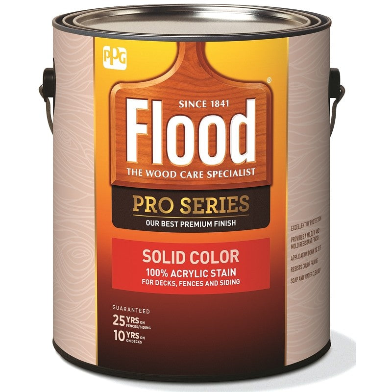Flood FLD820-01 Wood Stain, White, Liquid, 1 gal (Pack of 4)