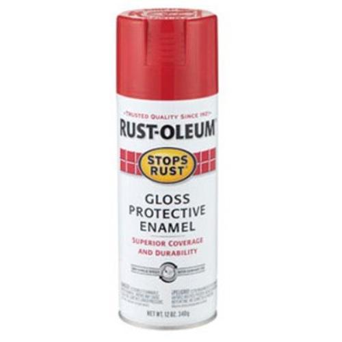 Rust-Oleum 7763830 Rust Preventative Spray Paint, Gloss, Carnival Red, 12 oz, Can