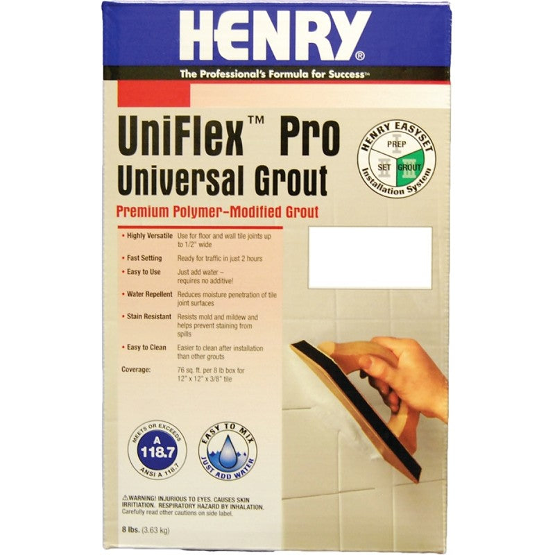 Henry UniFlex Pro 13105 Polymer Modified Grout, Cocoa, 8 lb Box (Pack of 4)