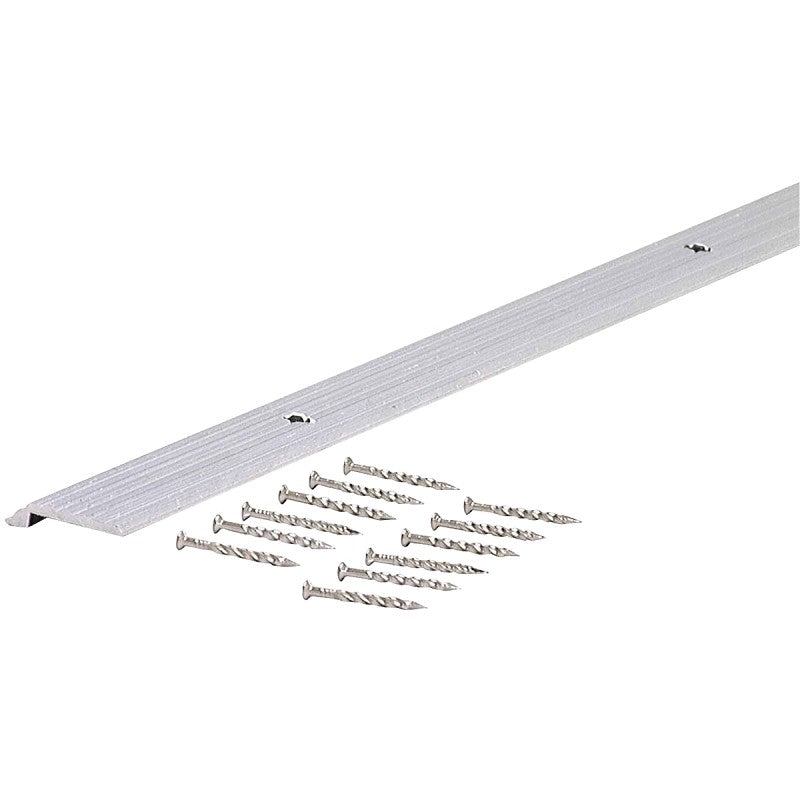 M-D 78113 Tile Edge, 72 in L, 3/4 in W, Vinyl, Silver