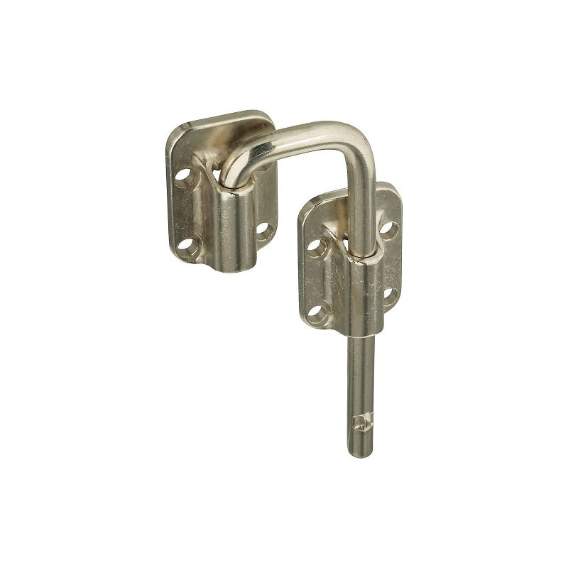 National Hardware N238-972 Sliding Door Lock, 1-1/2 in L Dimensions, For: Wood or Metal Doors, Steel, Nickel