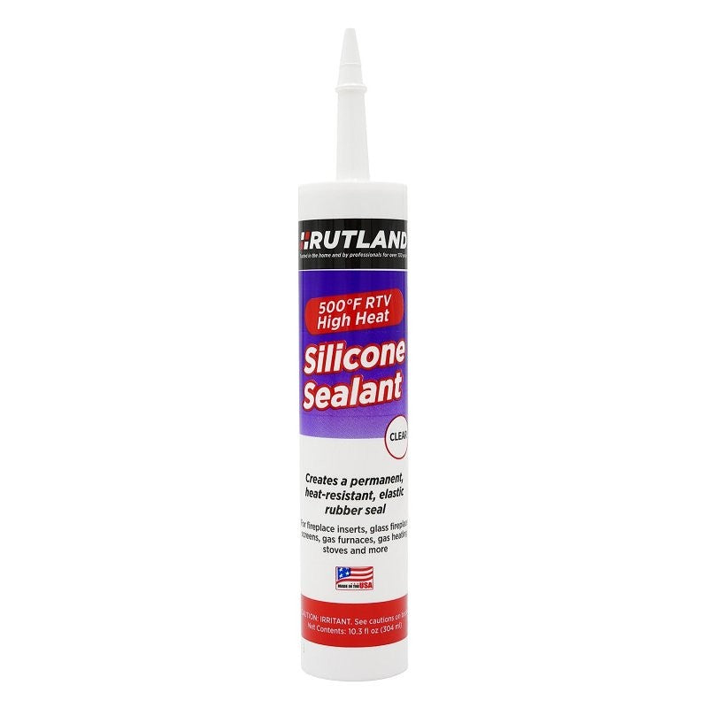 Rutland 76C Silicone Sealant, Clear, 24 hr Functional Cure, 10.3 fl-oz, Cartridge
