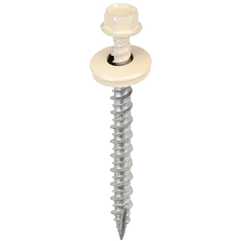 Acorn International SW-MW2LS250 Screw, High-Low, Twin Lead Thread, Hex Drive, Self-Tapping, Type 17 Point, Light Stone