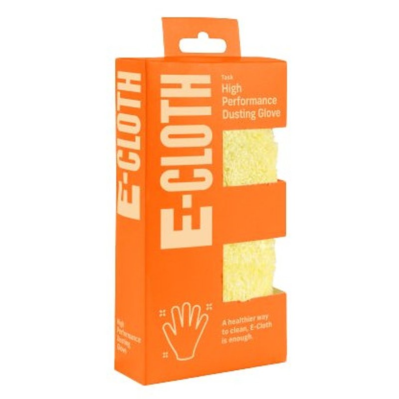 e-cloth 10652 Dusting Gloves, One-Size, 10 in L, Polyamide/Polyester, Yellow