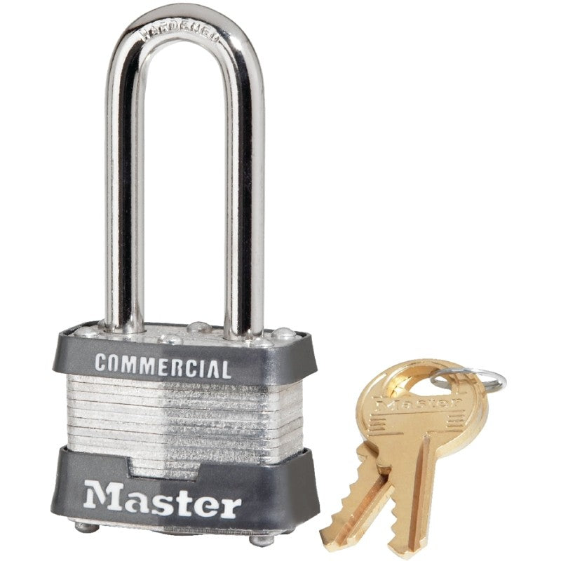 Master Lock 3KALH 0851 Padlock, Keyed Alike Key, Open Shackle, 9/32 in Dia Shackle, 2 in H Shackle, Steel Shackle (Pack of 6)