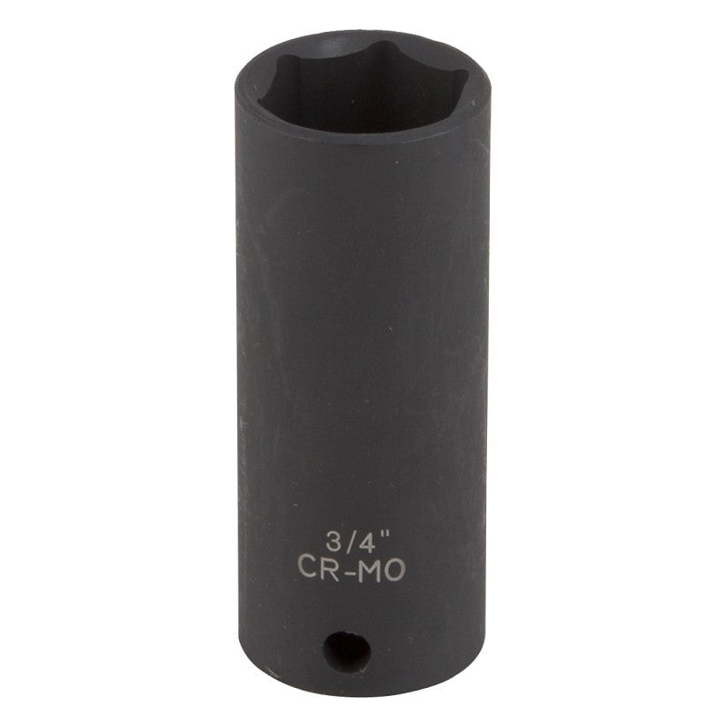 Vulcan MT6580117 Deep Impact Socket, 3/4 in Socket, 3/8 in Drive, Deep Drive, 6-Point, Chrome Molybdenum Steel