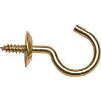 Cup Hooks 1 Inch Solid Brass 4 Pack