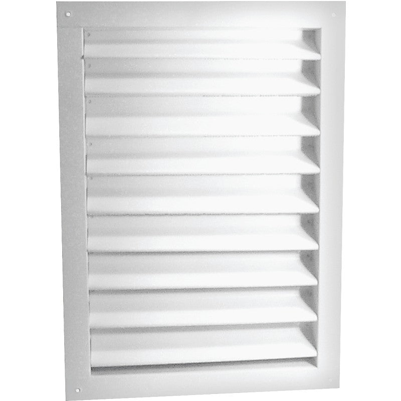 Master Flow DA1212W Dual Louver, 14-3/4 in L, 14-1/2 in W, Aluminum, White