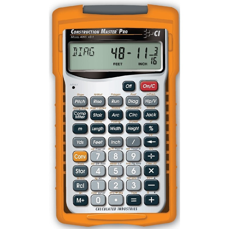 Calculated Industries Construction Master Pro Series 4065 Math Calculator, 11 Display