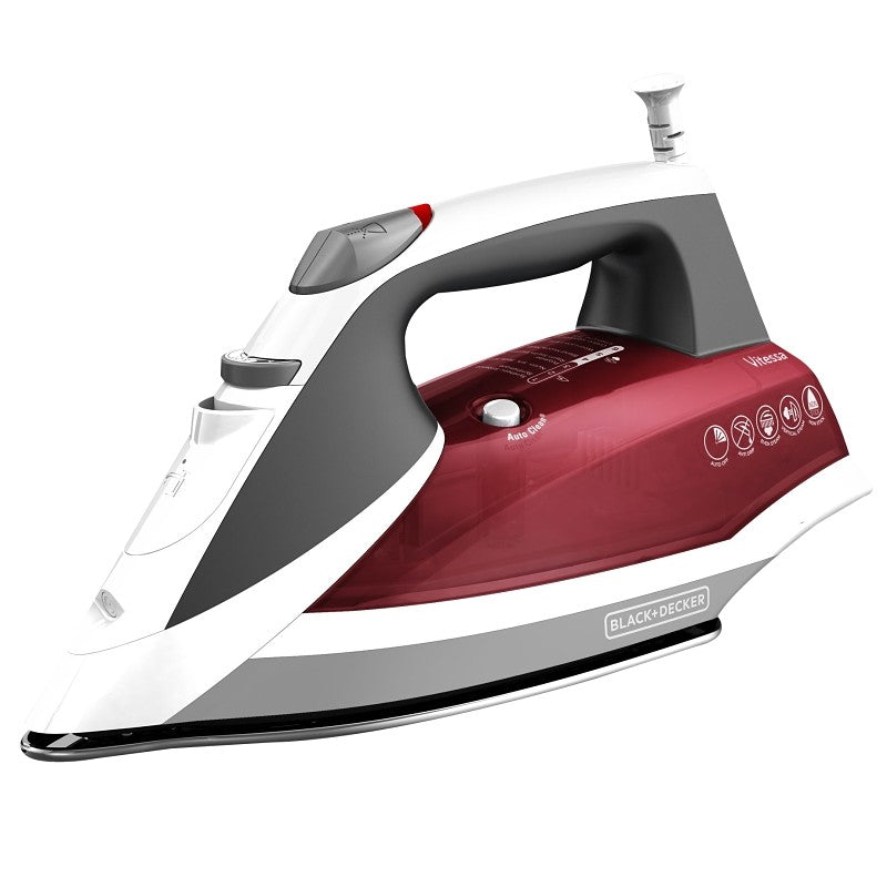 Black+Decker Vitessa Series IR2050 Advanced Steam Iron, 1200 W, Cranberry