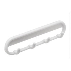 Self Adhesive 4 Prong Hook Bar White Plastic (POS)