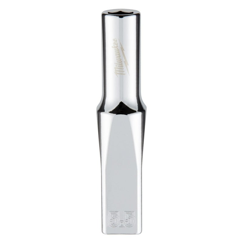 Milwaukee 45-34-9043 Socket, 5.5 mm Socket, Deep Socket, 2.559 in OAL, 1/4 in Drive, 6-Point, Chrome Vanadium Steel