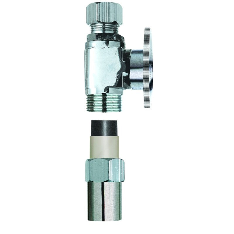 Plumb Pak PP32-2PCLF Transition Valve, 1/2 x 3/8 in Connection, CPVC x Tube