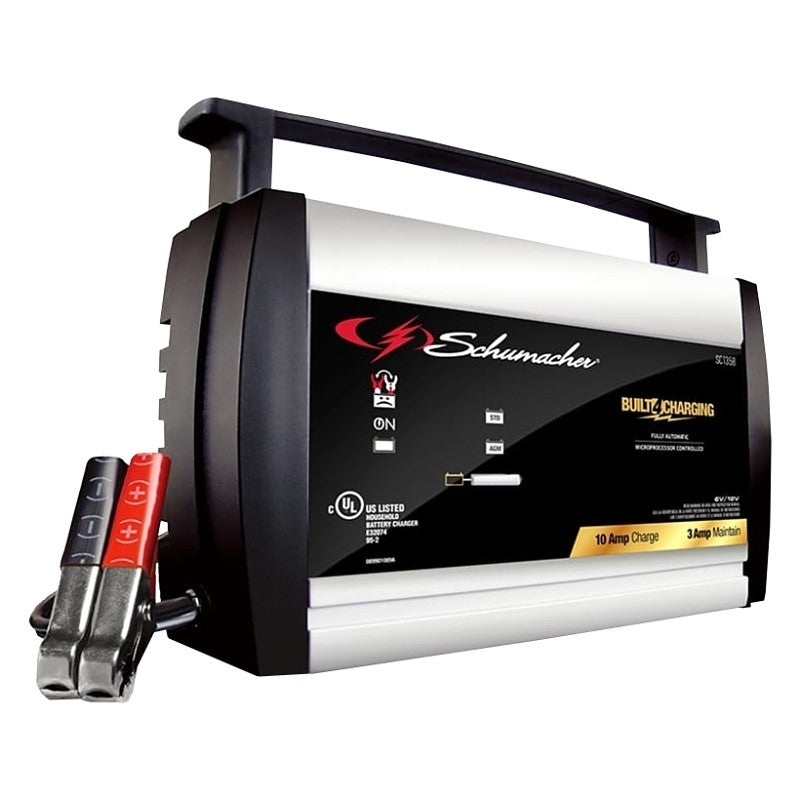 Schumacher SC1358 Battery Charger, 2.5 A Input, 6/12 V Output, AGM Battery