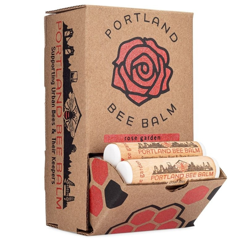 Portland Bee Balm 104 Lip Balm, Rose Garden (Pack of 24)