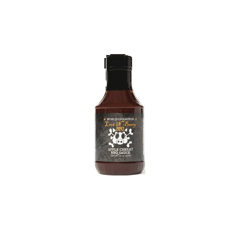 Loot N' Booty BBQ LB02104 BBQ Sauce, Apple Cherry, 20 oz Bottle
