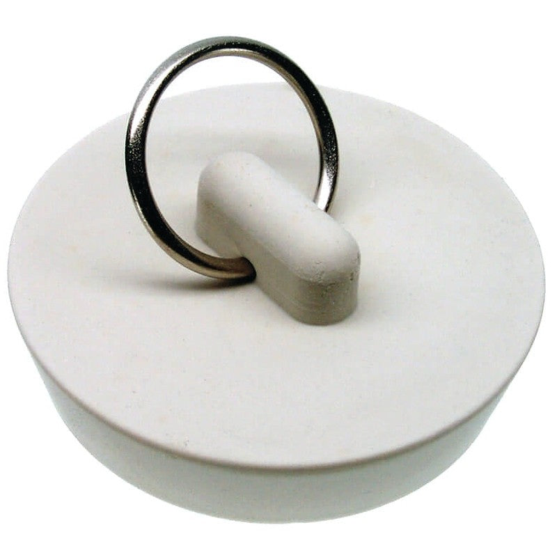 Danco 80228 Drain Stopper, Rubber, White, For: 1-5/8 in Drain, Universal Sink (Pack of 3)