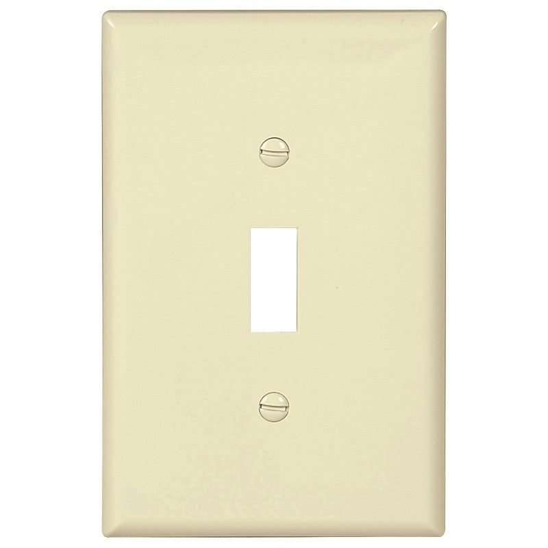 Eaton Wiring Devices PJ1LA Wallplate, 4-7/8 in L, 3-1/8 in W, 1 -Gang, Polycarbonate, Light Almond, High-Gloss (Pack of 25)