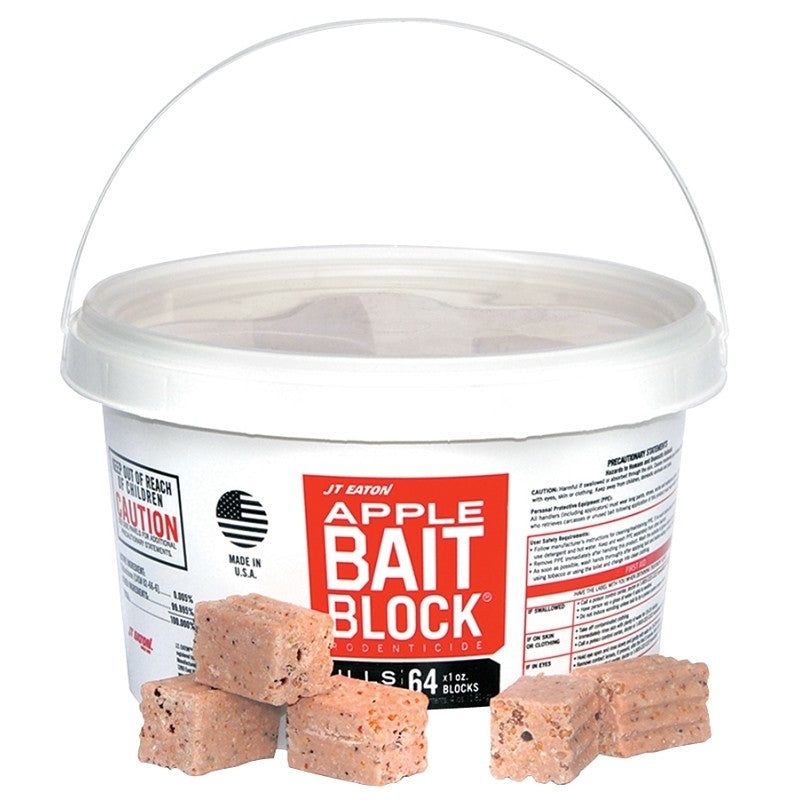 J.T. Eaton 704AP Bait Block Rat and Mouse Poison, 4 lb, Pail