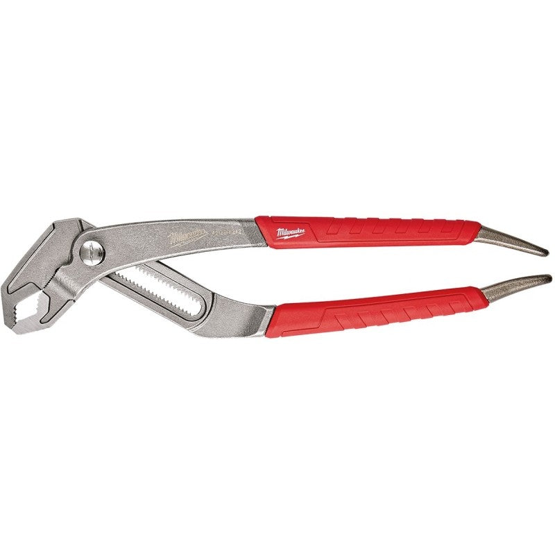Milwaukee 48-22-6212 V-Jaw Plier, 12 in OAL, 2-3/4 in Jaw Opening, Red Handle, Comfort-Grip Handle, 1/4 in W Jaw