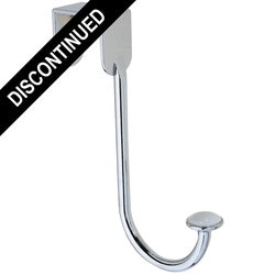 Metal Over The Door Hook Holder Chrome With Porcelain Accent